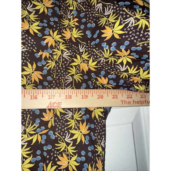 Toad & Co Fletch Short Sleeve Shirt Med Raisin Palm Print Tropical Button Up - Picture 7 of 11